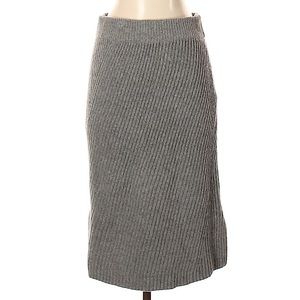 Madewell wool skirt gray